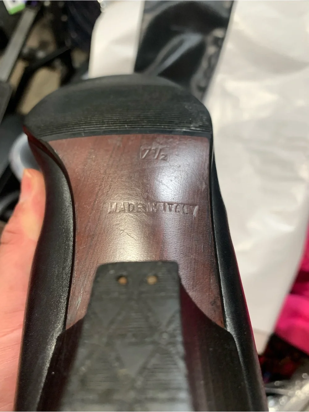 Made in Italy! Size 7 1/2 Classic Black Leather Knee-High Women's Boots